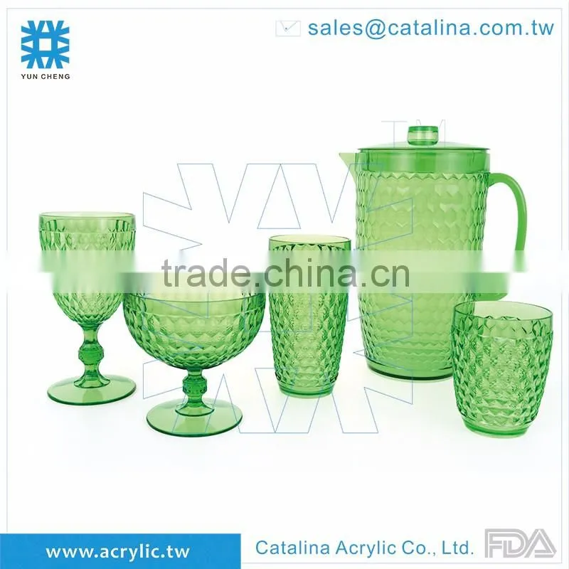 Acrylic Clear 336ML Transparent Barware Plastic Beverage Wine Glass