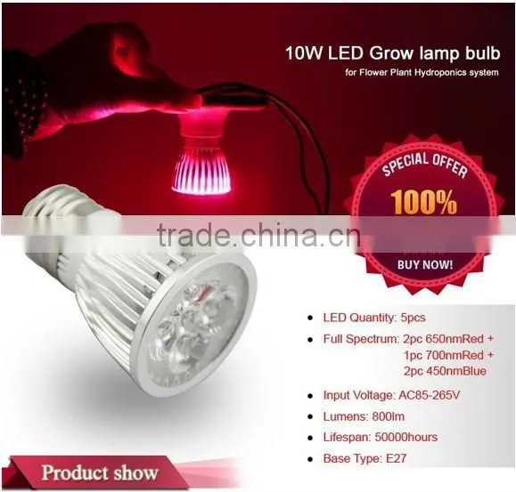 Mini grow light 10w hydroponic led grow light e27 e26