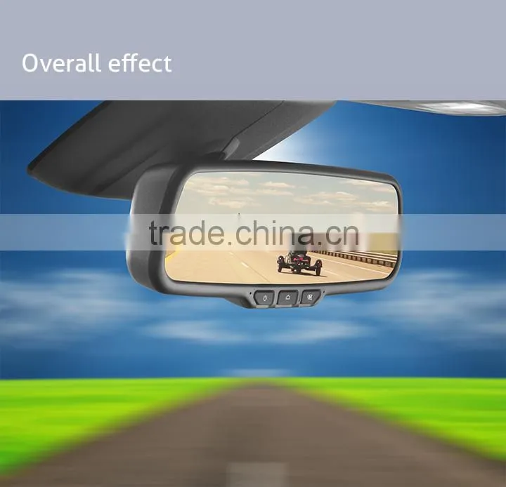 Rearview mirror gps android 5 inch with rear view camera DVR radar detector