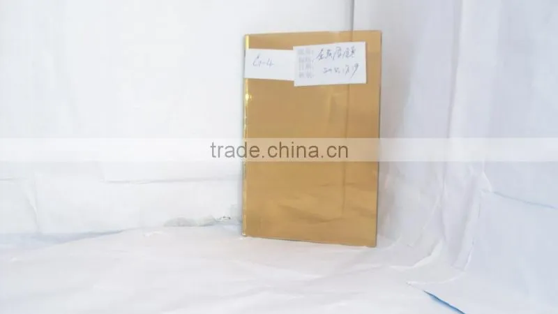 golden reflective glass for building