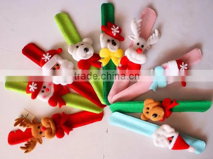 2014 Wholesale Promotional PVC slap bracelet cheap slap wristband Christma style