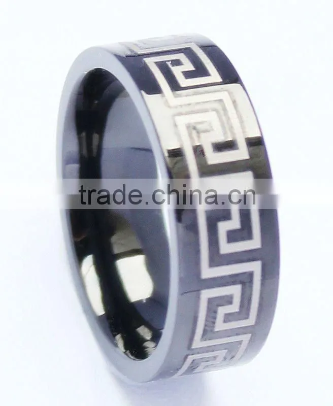 men's laser tungsten ring