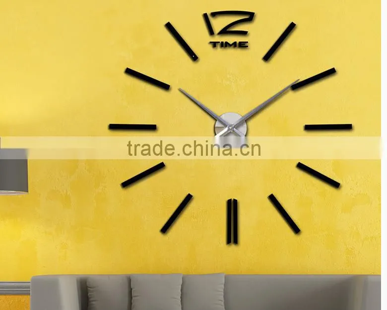 120cm diameter 3D EVA Wall Sticker Clock Promotion Gift Modern Design Art Clock!