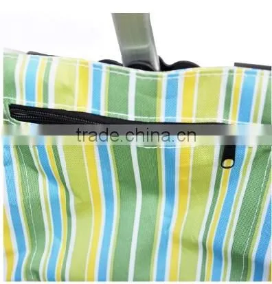 Aluminium foldable shopping basket Foldable cooler basket insulated cooler bags for picnic(YX-Z130)