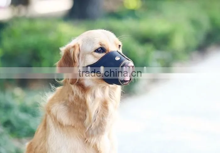 Comfortable Breathing Leather Pet Muzzle, Custom Dog Mouth Mask, Mouth Cover