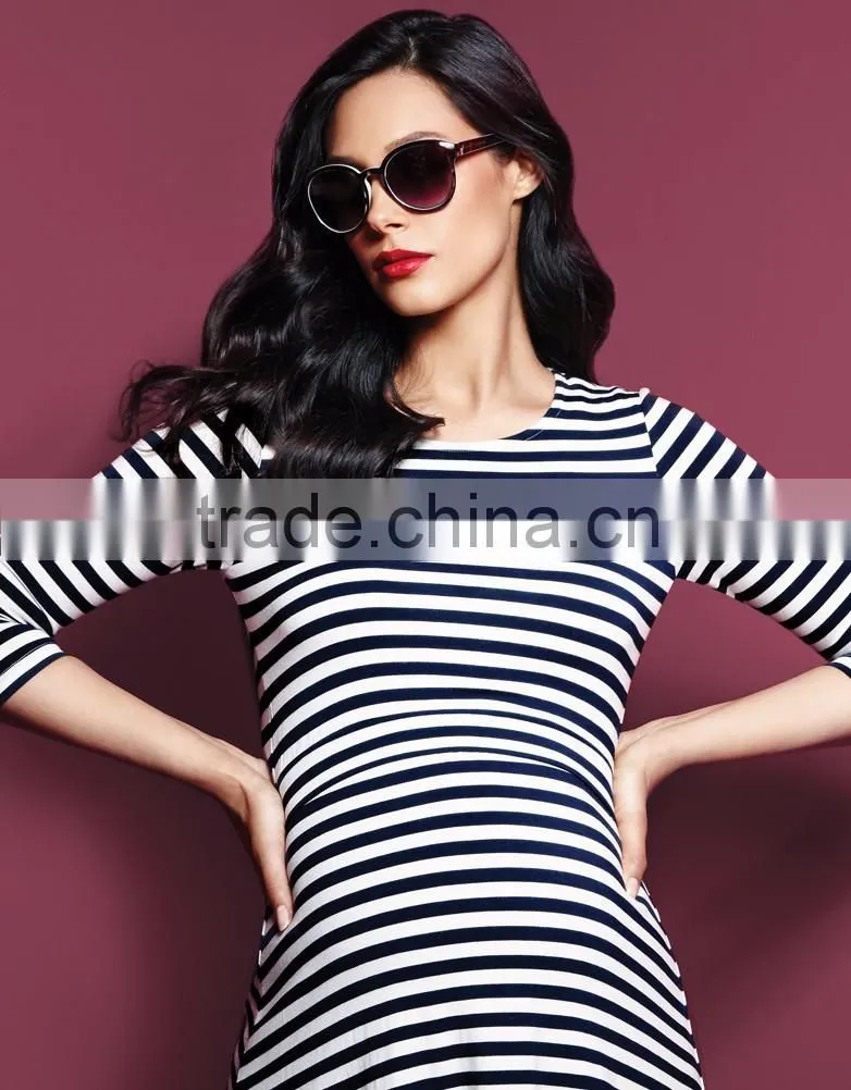 Slim Stripe Maternity Salwar Kameez Long sleeves