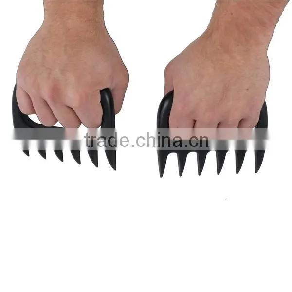 Plastic PC Bear Paw Meat Handler Forks / Meat Claws For BBQ