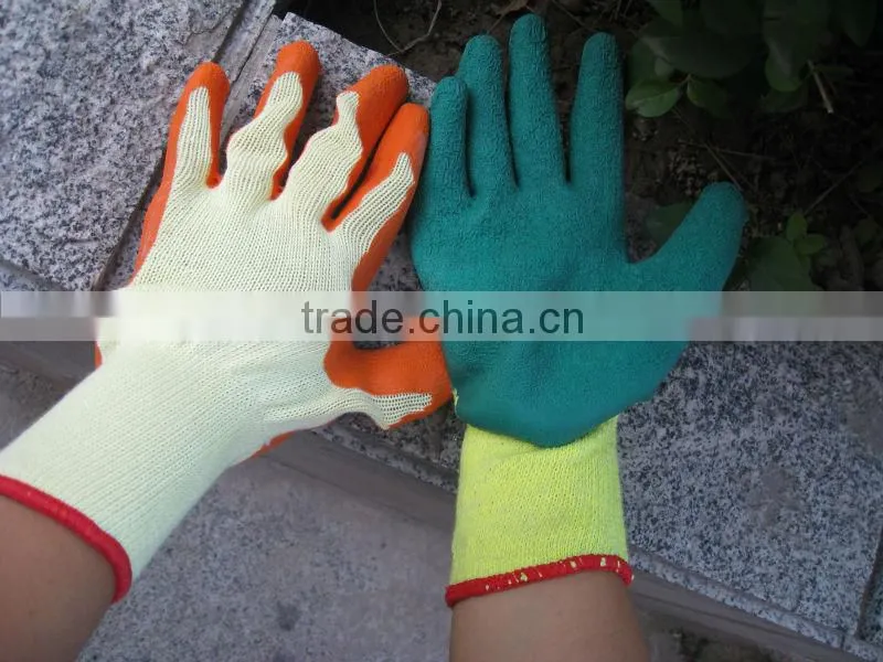 Nitrile working gloves yellow,blue,red