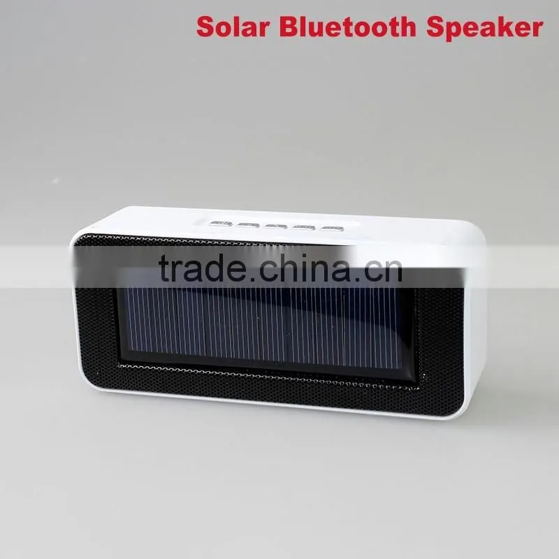 2016 portable mini fm gift bluetooth wireless solar powered speaker