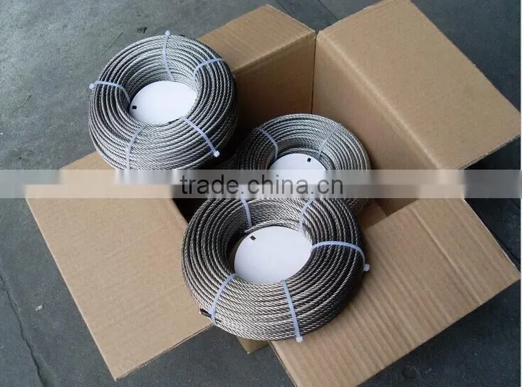 7X19 Steel Wire Rope for Control Cable