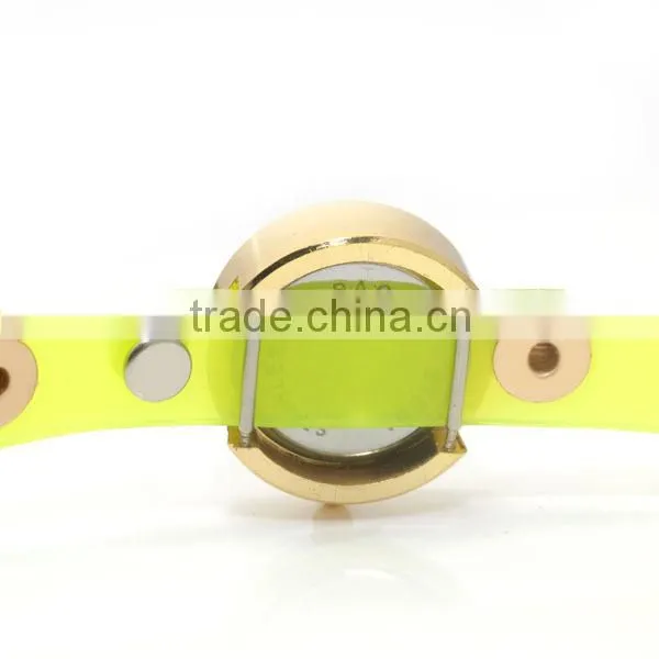 New design product lady crystal silicone bracelet watch