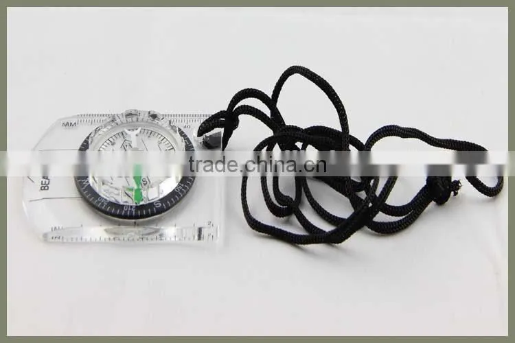 transparent white Color and acrylic plastic Case Material military compass