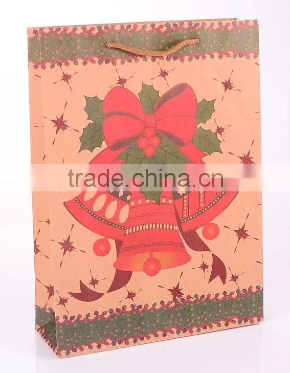Christmas Bell Kraft Shopping bag for Sale