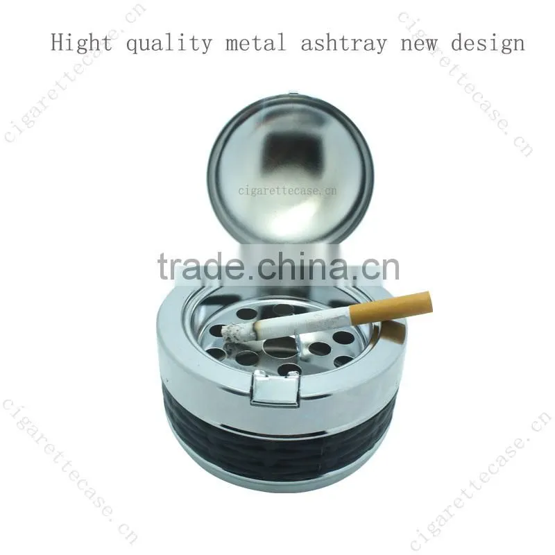 2016 hot sale windproof metal ashtray with special Smoke removing device