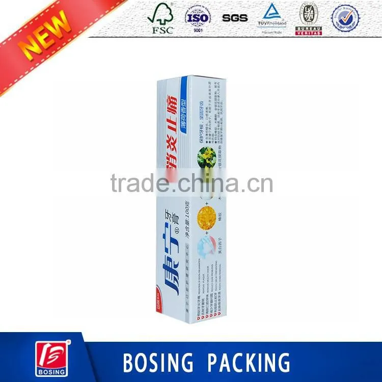 china factory manufactured toothpaste packaging box