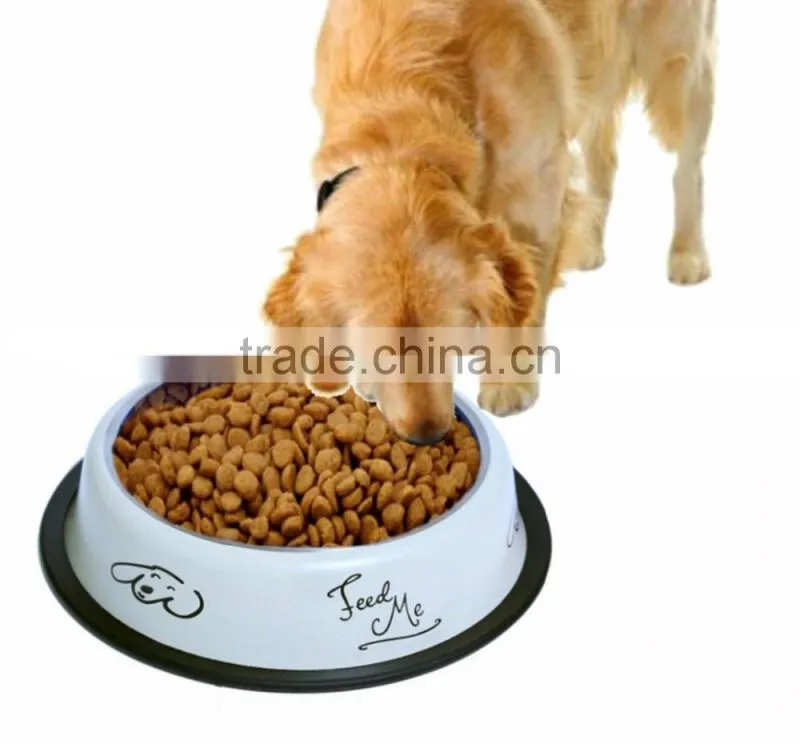 Stainless Steel Dog Bowl * Rust Proof with Non-Skid Durable Natural Rubber Base That Won't Slip * 32oz (Dry Weight) Pet Feeding