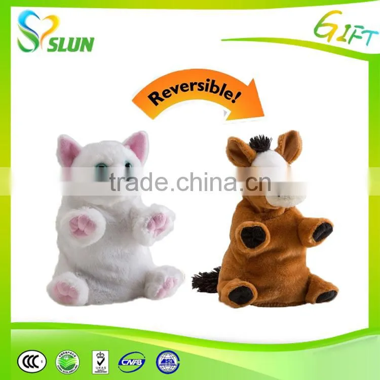 wholesale 2 pets in one quick filp switch reversible stuffed animals soft toys