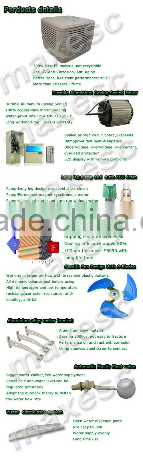 Air Vents Evaporative Ventilation System Aircooler Ar Condicionado