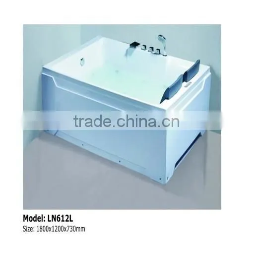 2 Persons ABS Couple Whirlpool Massage Bathtub