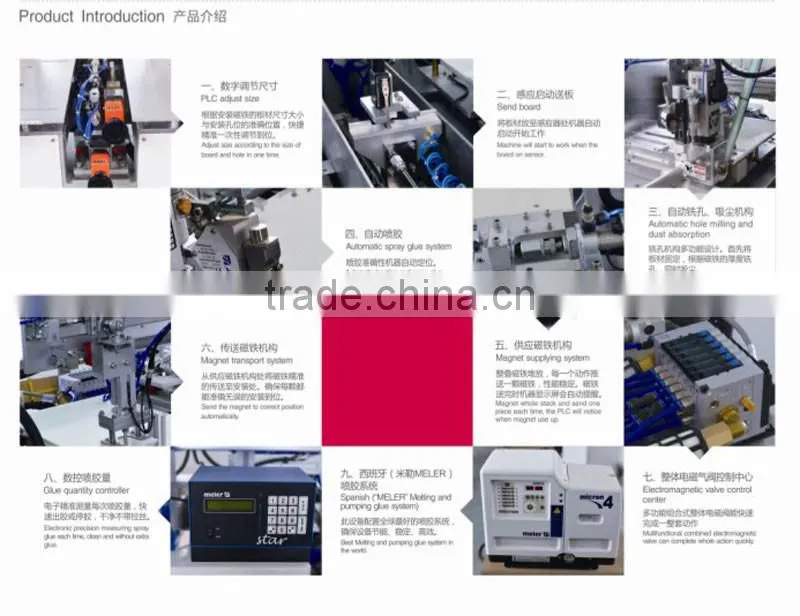 Semi auto magnet supplying machine, magnet insert machine for Hardcover gift