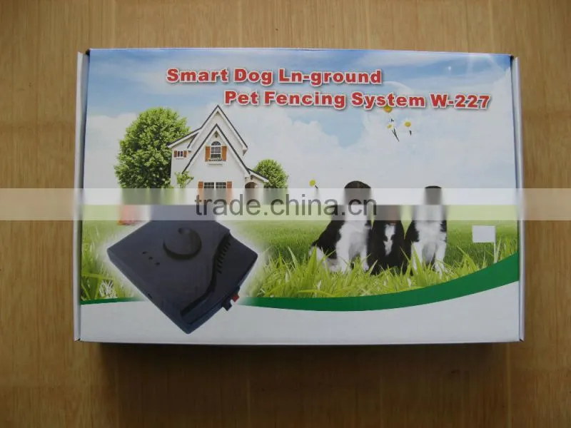 2016 W-227B pet fencing system -collar Waterproof and Rechargeable hot sell dog fence product