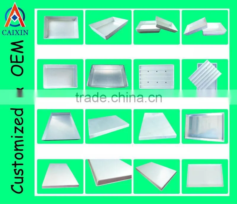 Stretching aluminum tray for seafood Block Frozen