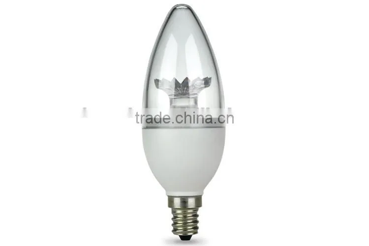 A37 DIMMING 500LM 6W 60WE E14 CANDLE TRANSPARENTS LIGHT BULB FOR CANADA