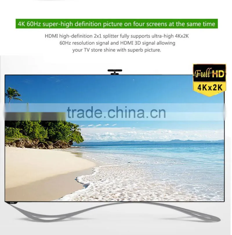 New Arrival 1x2 VOXLINK 4K HDMI splitter UL For HDMI 1.4,HDCP1.4 ,4K,IR extension, EDID management, RS232
