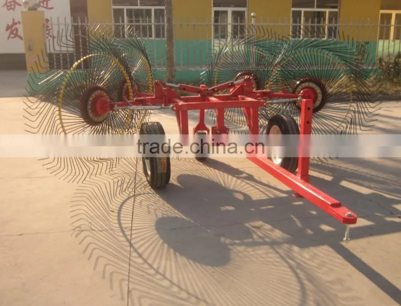 Hydraulic traction hay rake with 4 discs CE approved