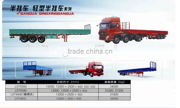 Jinig liangshan trailer factory direct sale dropside semi trailer