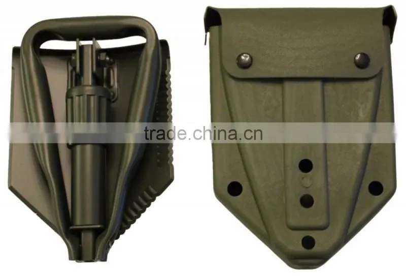 Folding Spade with Bag, Olive Green Comparable Bundeswehr / US Army Military Shovel / Field Spade
