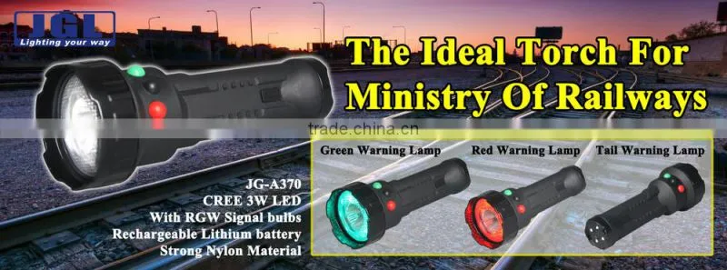 5JG-A370 RGW led 3w signal torch 210Lm Police Flashlight Torch