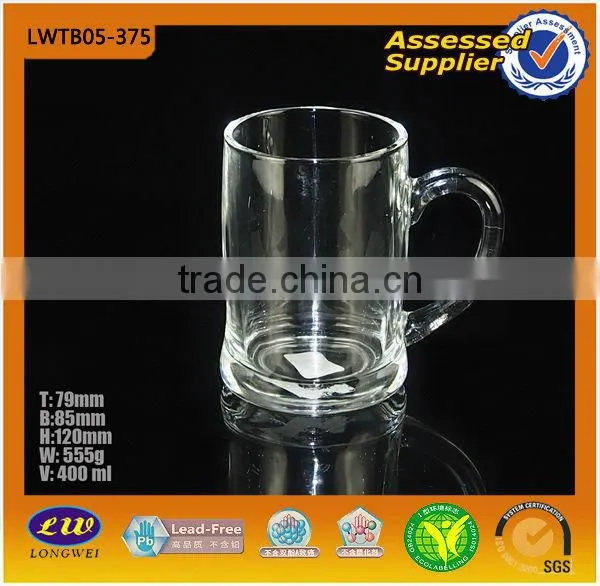 11oz flower engraved glass cup/ glass tumbler