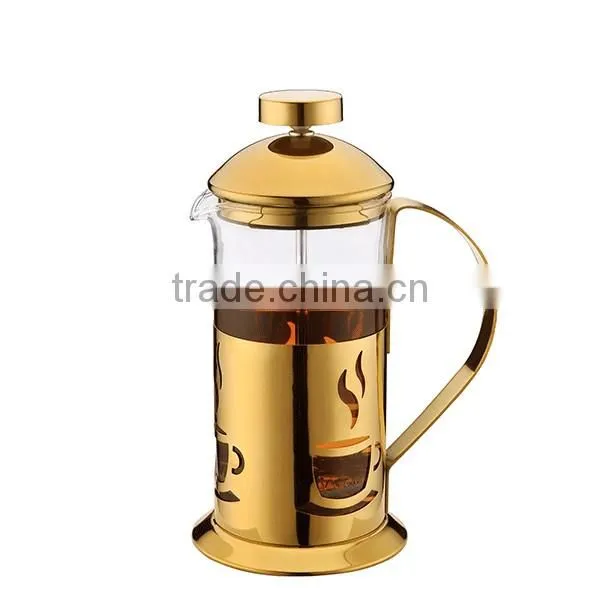 Haonai wholesale gold plating french press coffee maker