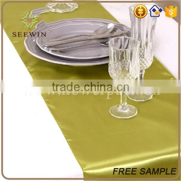 Chinese wholesale style satin sheer table runner