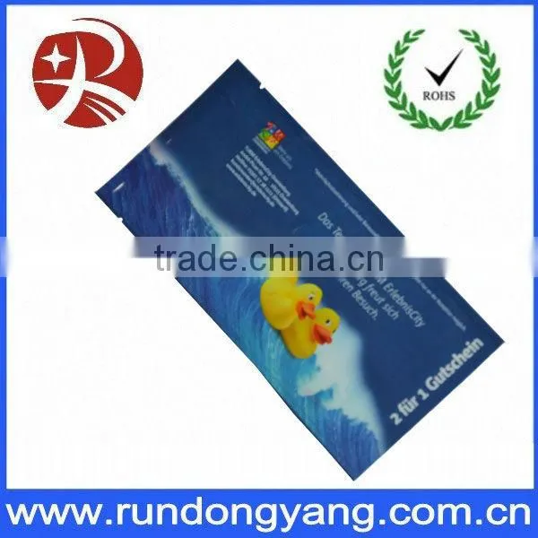 high quality plastic bag of wet tissue packing with notch