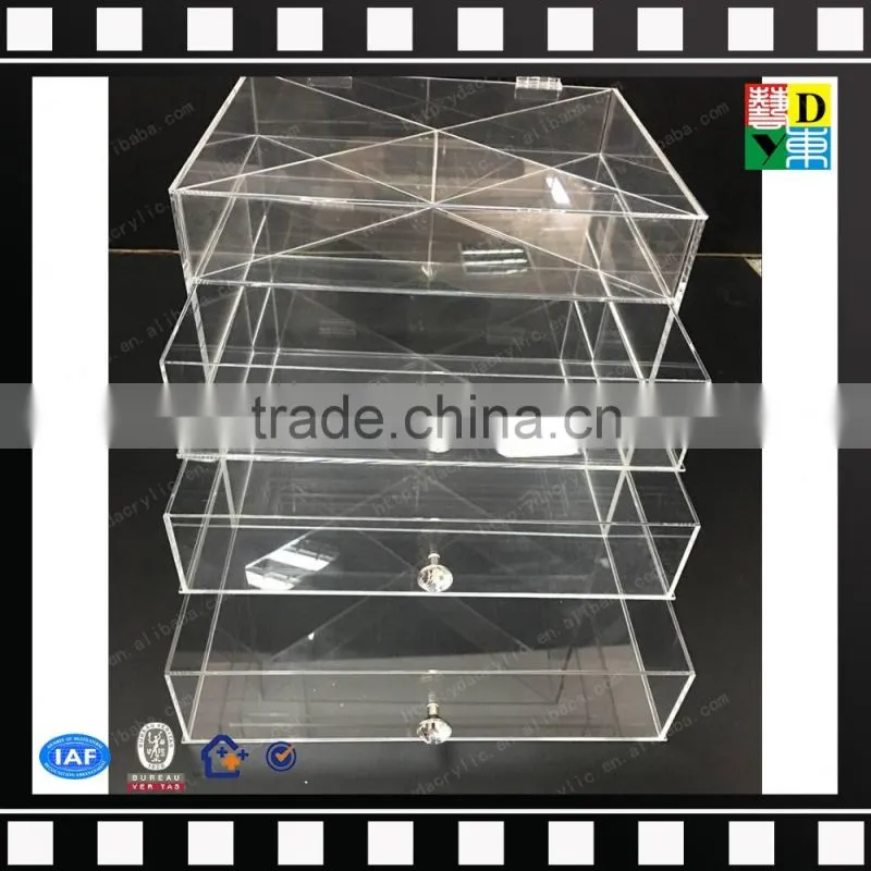 2016 Manufacturer supply 3/4/5/6 Drawer Acrylic Makeup Organizer Wholesale