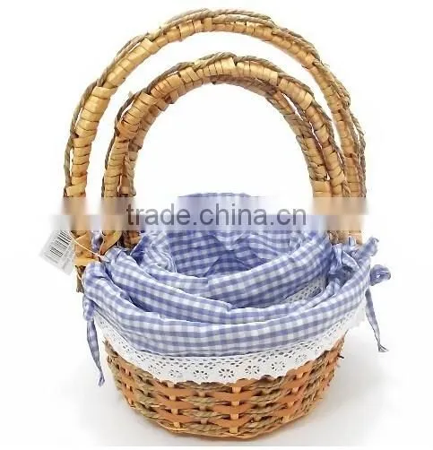 east flower basket cheap hand weave empty gift basket