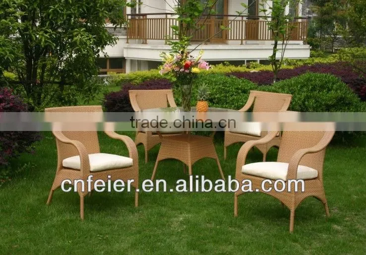 High quality PE Wicker Patio poolside rattan outdoor furniture