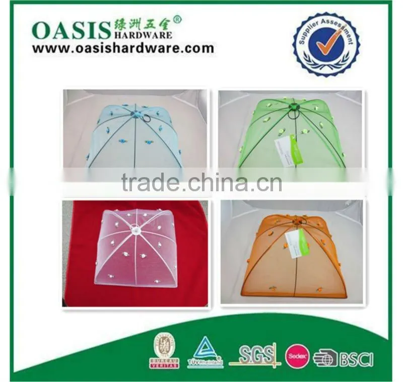 4 sides mesh polyester food cover Outdoor food covers pop up mesh food cover