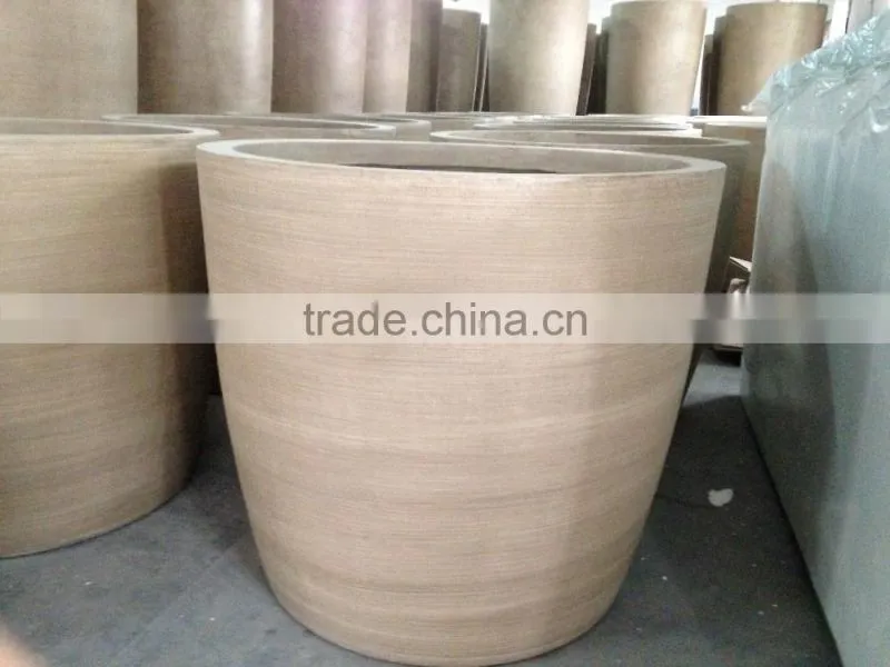 large fiberglass clay outdoor tree pot