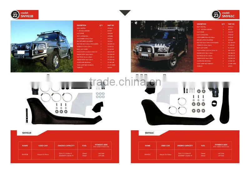 Jeep Wrangler TJ snorkel with LLDPE material factory direct price
