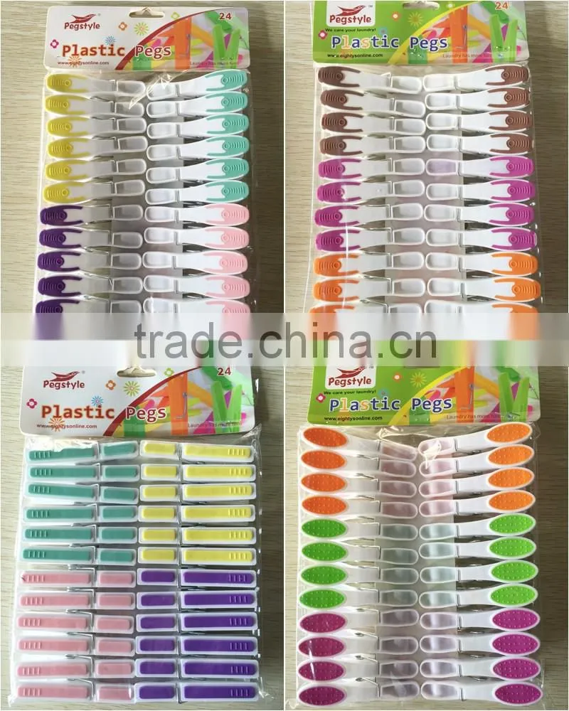 Plastic Soft Touch 20 Pcs Clothes Pins Pegs