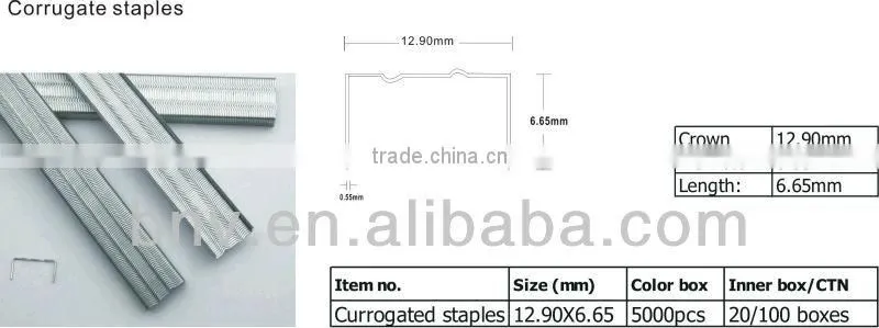 Quality silver color galvanized staple pin no.10