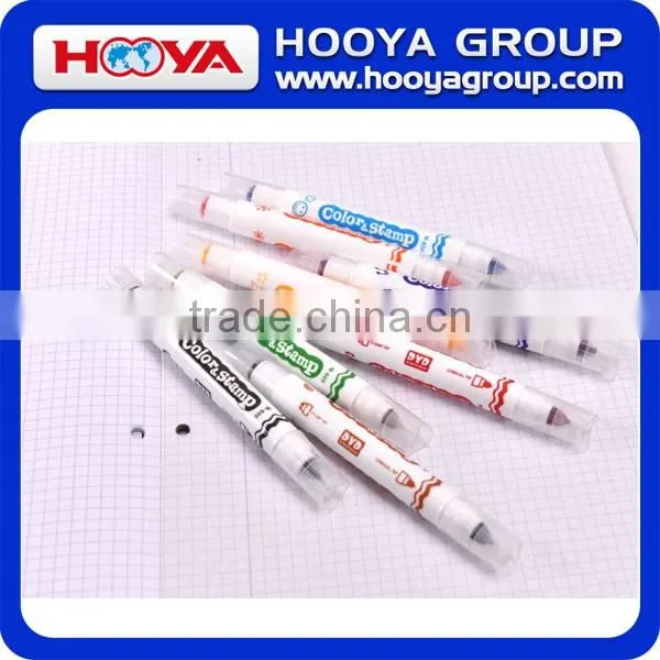 8pcs Pack Expression Stamper Markers Kids DIY Stamp Markers Watercolor Pen for School Supplies