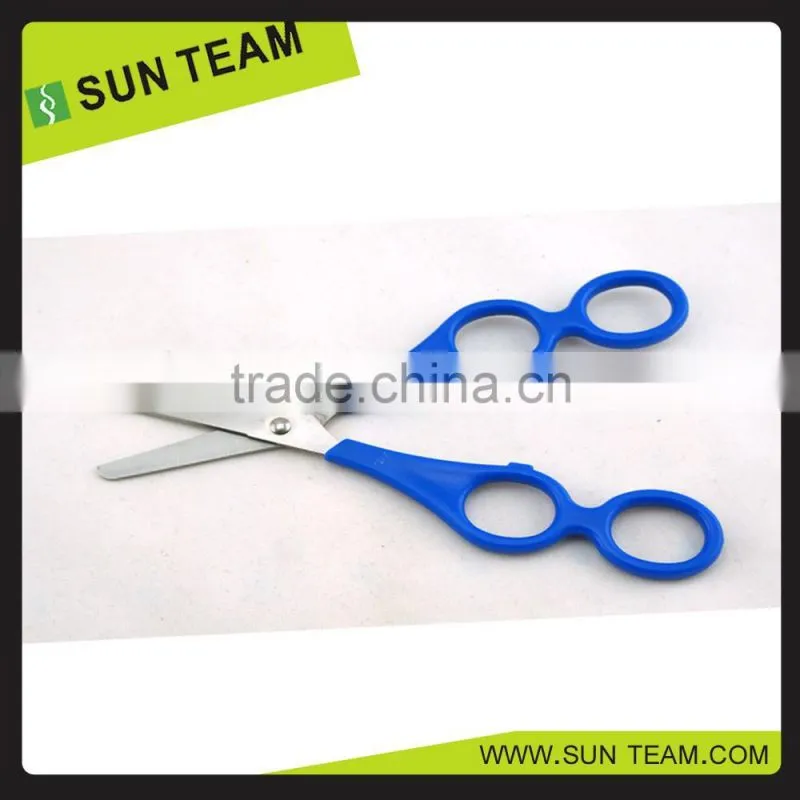 SC085L 6-3/4" Left hand finger insert stationery scissors for shape cutting