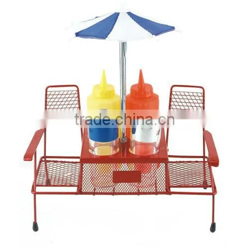 5pcs idea product BBQ condiment set with beach umbrella