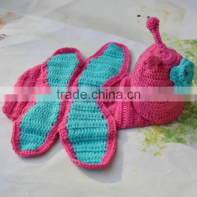 Photo Prop Knitted Baby Set Clothing Butterfly Shape Baby Clothing Sets