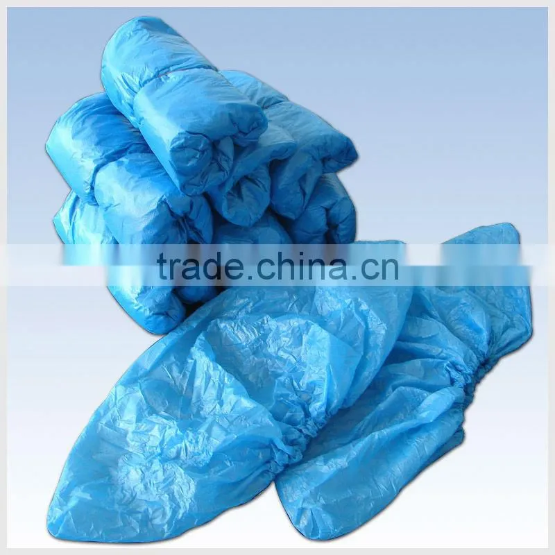 Medical disposable waterproof anti skid PE shoe cover,Nonwoven Fabric of Disposable CPE Shoe Cover for Hospital or Clinic