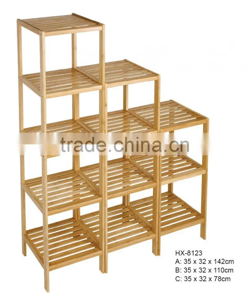 2015 new bamboo storage shelf/bamboo toy storage shelf/bamboo display shelf